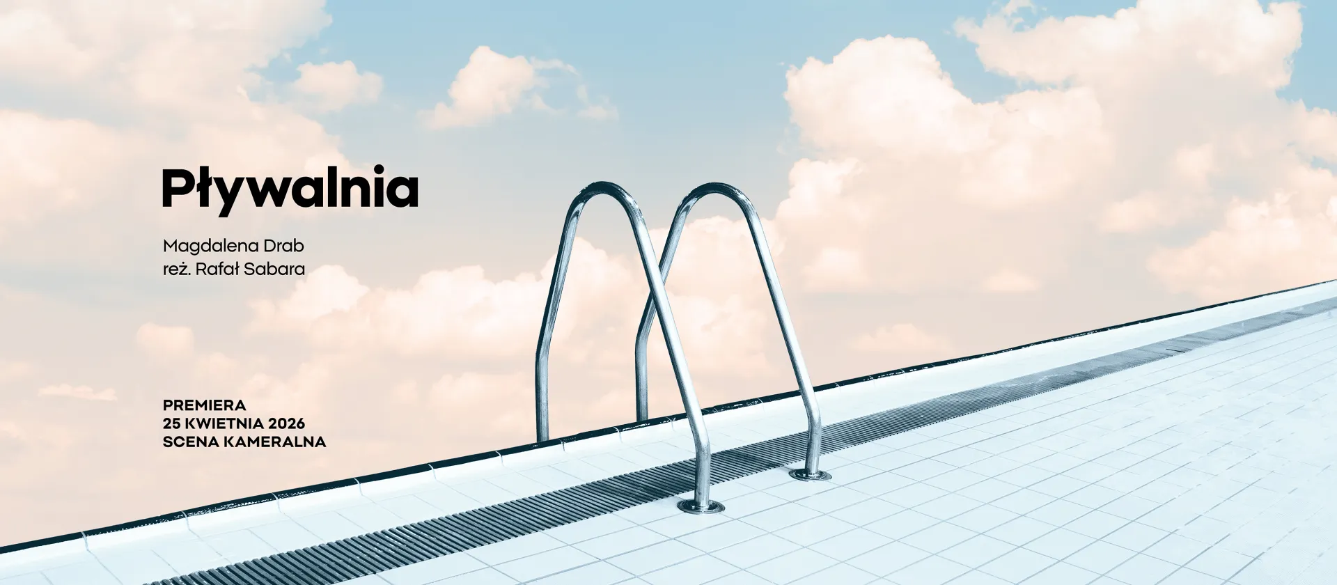 grafika na bazie plakatu do przedstawienia Pływalnia