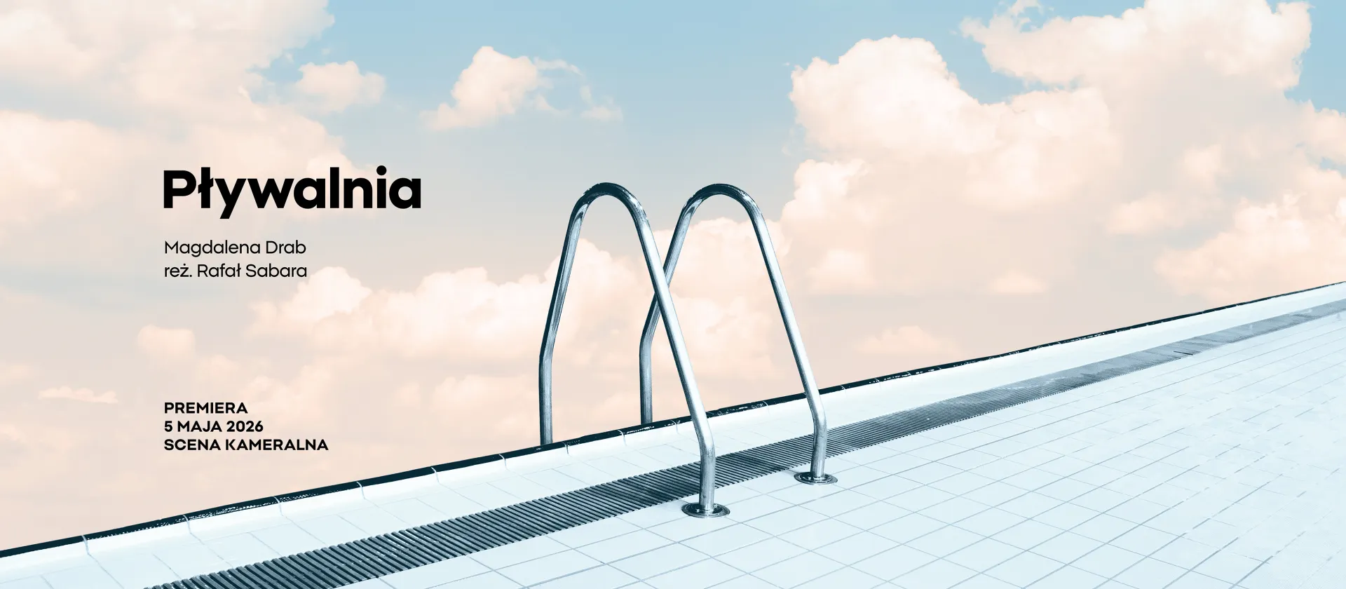 grafika na bazie plakatu do przedstawienia Pływalnia