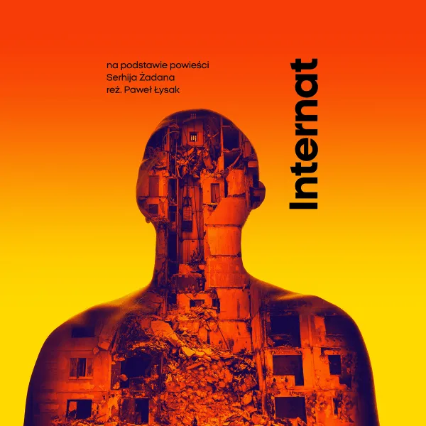 grafika na bazie plakatu do przedstawienia Internat