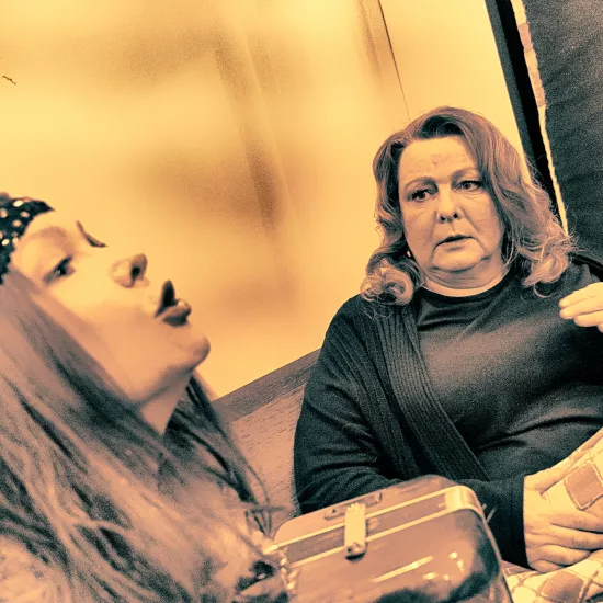 „Dzień Walentego” | Dorota Kiełkowicz, Milena Lisiecka | zdjęcie z próby | fot. Marcin Nowak