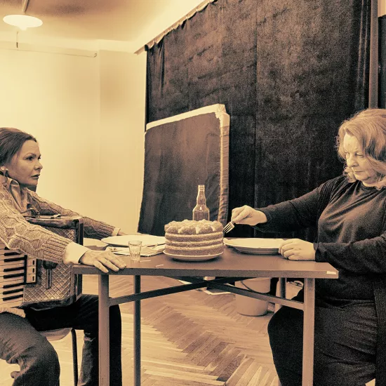 „Dzień Walentego” | Dorota Kiełkowicz, Milena Lisiecka | zdjęcie z próby | fot. Marcin Nowak