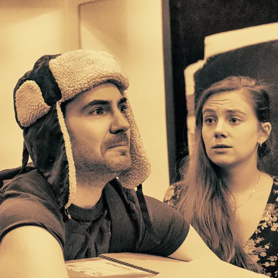 „Dzień Walentego” | Karol Puciaty, Eliza Sondej | zdjęcie z próby | fot. Marcin Nowak