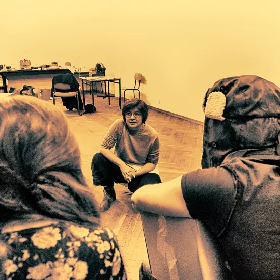 „Dzień Walentego” | Eliza Sondej, Justyna Celeda, Karol Puciaty | zdjęcie z próby | fot. Marcin Nowak