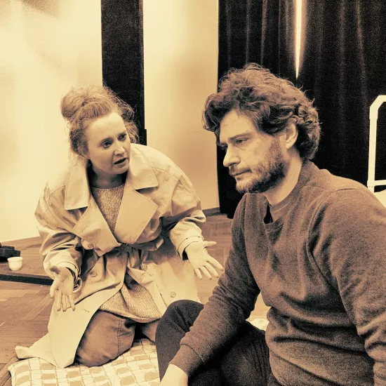 „Dzień Walentego” | Iwona Karlicka, Marcin Włodarski | zdjęcie z próby | fot. Marcin Nowak