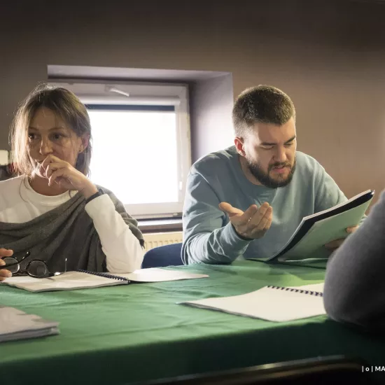Gwałtu, co się dzieje!, próba stolikowa, fot. Marcin Nowak