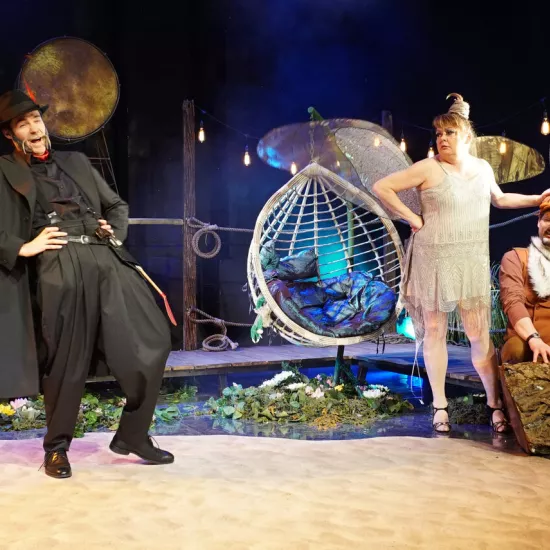 Karol Puciaty, Izabela Noszczyk, Marcin Włodarski, próba medialna spektaklu „Tylko jeden dzień”, fot. Marcin Nowak 