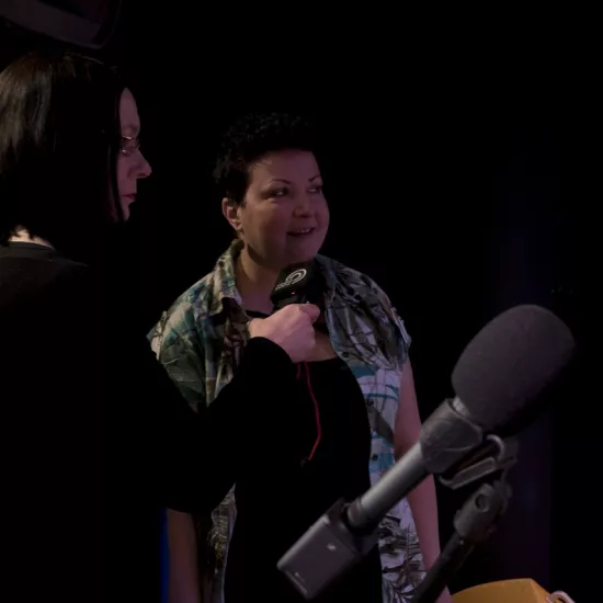 Agnieszka Warcholińska-Nowak, próba medialna spektaklu „Tylko jeden dzień”, fot. Marcin Nowak 