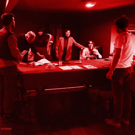 Próba do spektaklu „Morderstwo w hotelu", fot. Marcin Nowak