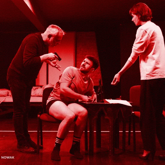 Próba do spektaklu „Morderstwo w hotelu", fot. Marcin Nowak