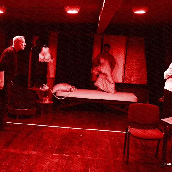 Próba do spektaklu „Morderstwo w hotelu", fot. Marcin Nowak