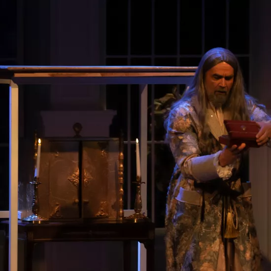 „Świętoszek", na zdjęciu: Dariusz Bereski, fot. Mikołaj Pływacz