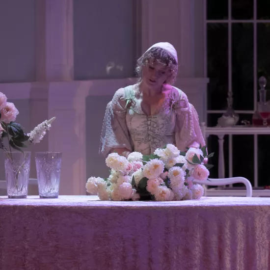 „Świętoszek", na zdjęciu: Iwona Karlicka, fot. Mikołaj Pływacz