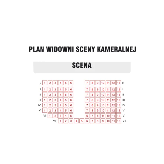 plan widowni Sceny Kameralnej