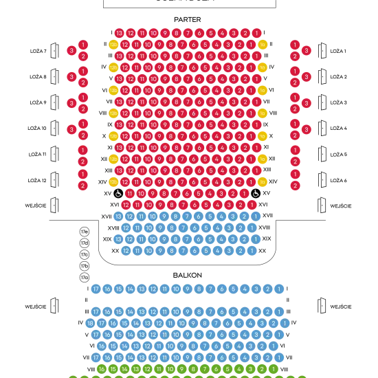 plan widowni Dużej Sceny